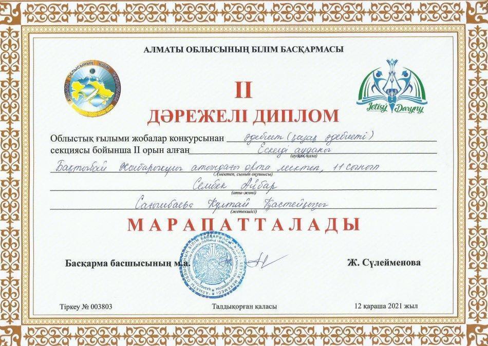 Сагимбаева Культай Кастеевна